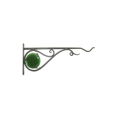 Dare2Decor 15 in. Stained Glass Hanging Plant Bracket Black DA3244467
